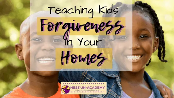 Children happy because they are learning about forgiveness