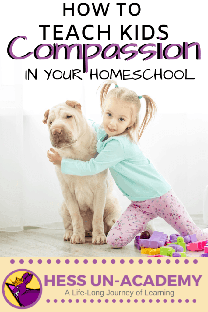 How to Teach Kids Compassion in Your Homeschool 1 How to teach kids compassion. Teaching kids compassion is a great parenting tip. Raising mentally strong kids takes compassionate kids. #values #successprinciplesforkids #lifelessons