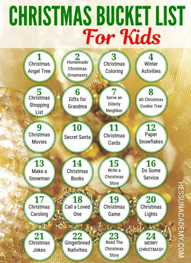 Kids Christmas Countdown Activities Ideas