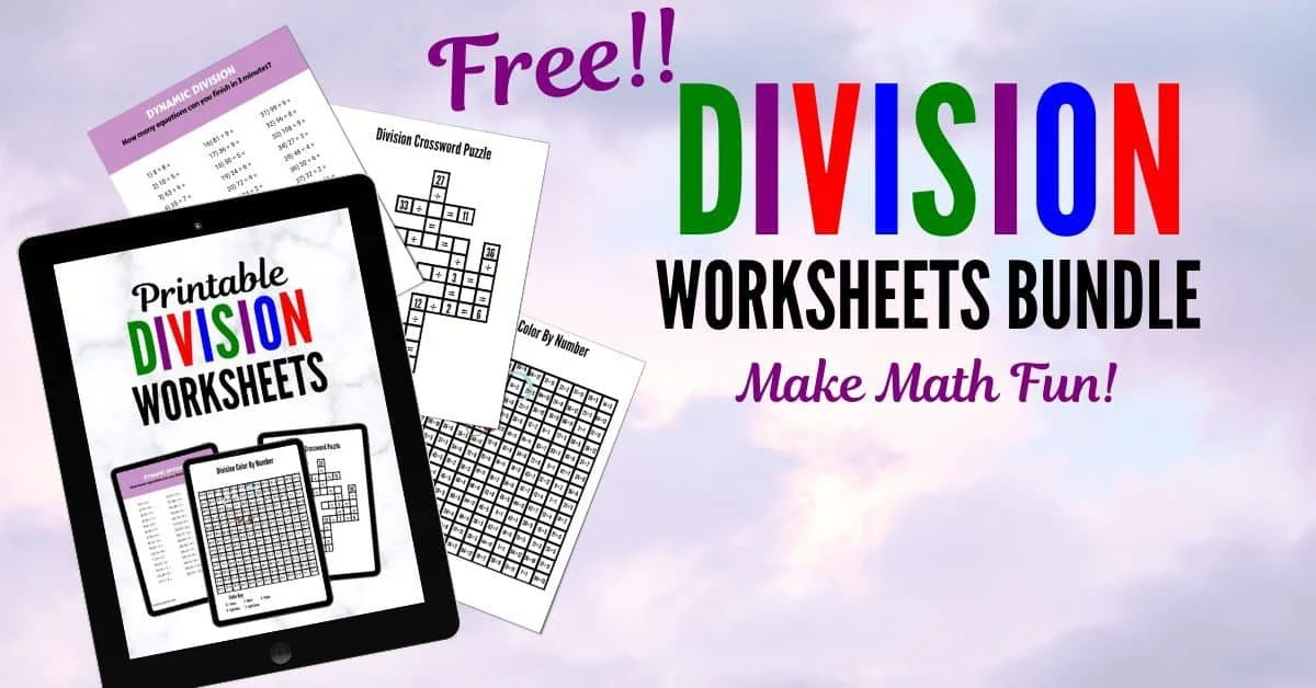 Free Division Worksheets Bundle