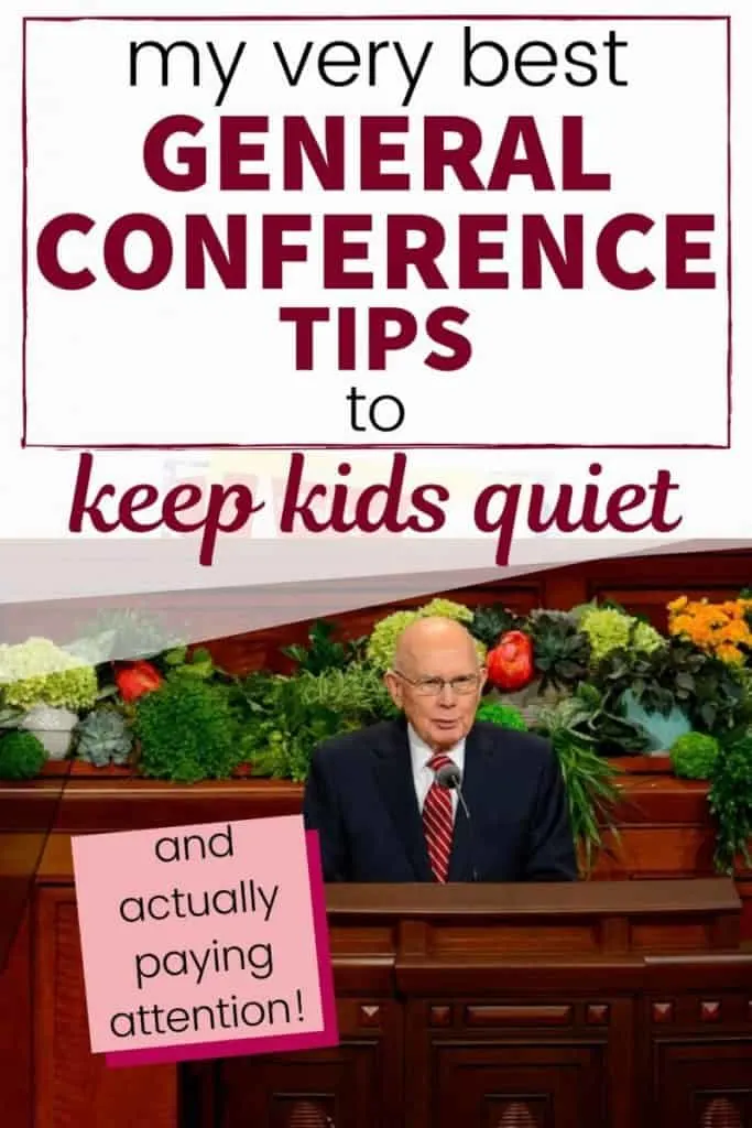Top Tips for General Conference with Kids 2 Apostle speaking from pulpit at LDS General Conference with kids