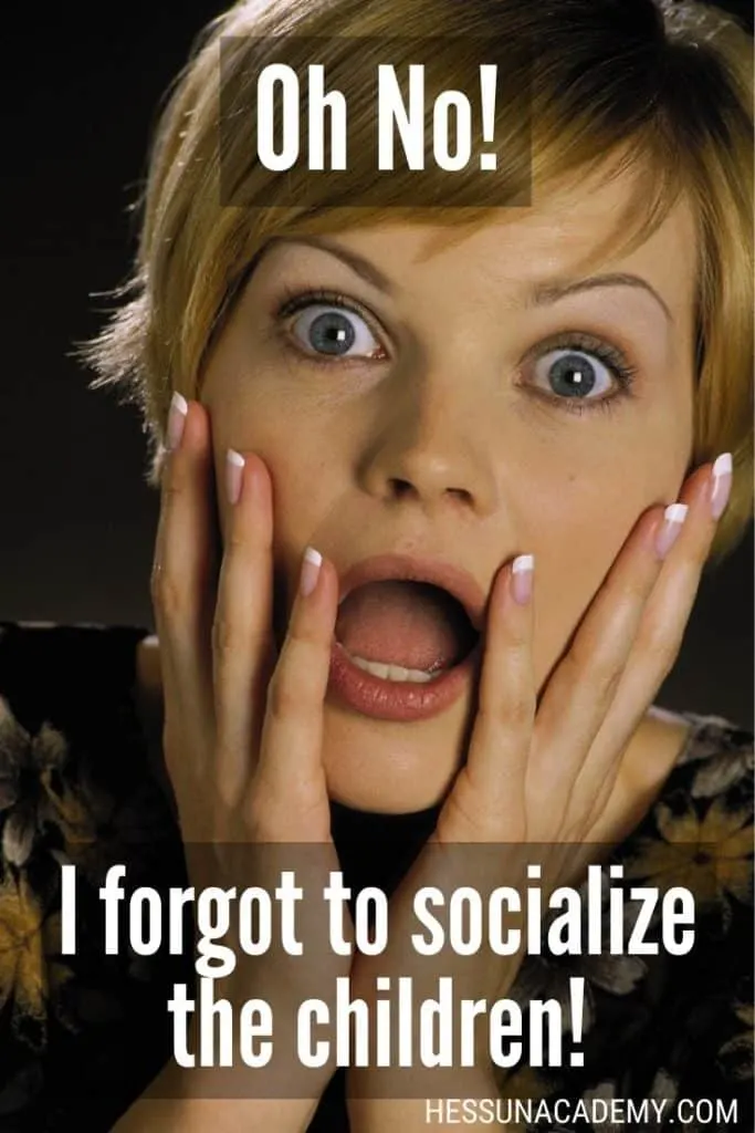The Best Funny Homeschool Quotes and Memes (2025 Update) 39 Shocked and scared woman because she forgot to socialize the children.