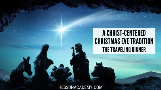 Mary and Joseph and Baby Jesus Christmas Eve Tradition Traveling Dinner