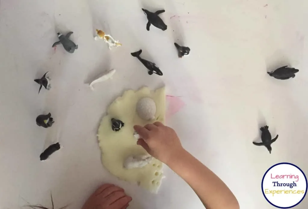 3 Simple Christmas Book Activities - Where, Oh Where, is Santa Claus 4 White play dough activity for Christmas book Where Oh Where Is Santa Claus