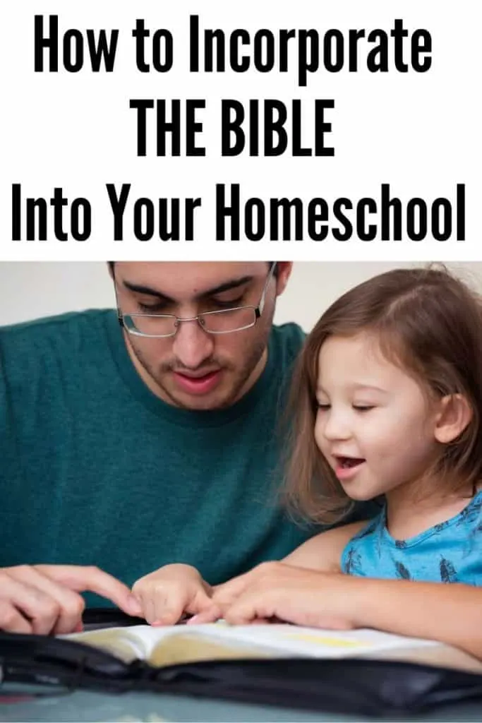 How to Incorporate The Bible into Your Homeschool 2 Homeschooling dad, mom, and daughter studying the bible