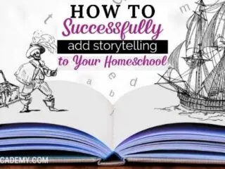 Open book about storytelling how to with pirate and ship popping out of the pages