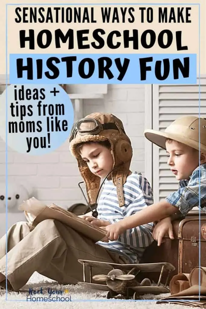 The #1 Surprisingly Simple Homeschool History Curriculum Hack 6 two boys in historical hats making history fun