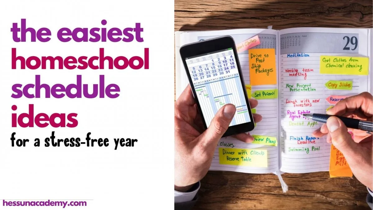 busy daily planner and schedule as part of the ideal homeschool schedule ideas