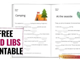Free printable mad libs about camping and vacationing