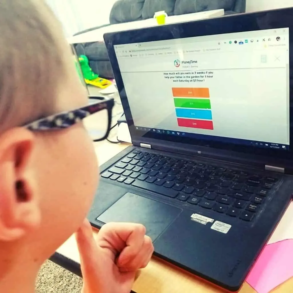Financial Literacy Program for Kids | A MoneyTime Review 6 Customizing your avatar on the Money Time financial literacy program for kids