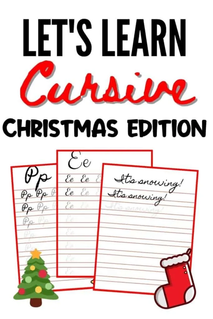 Christmas Cursive Packet 1 Christmas Cursive Packet 1