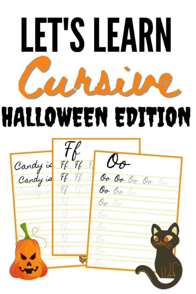 Halloween Cursive Packet 1 Halloween cursive packet with printable Halloween themed cursive pages