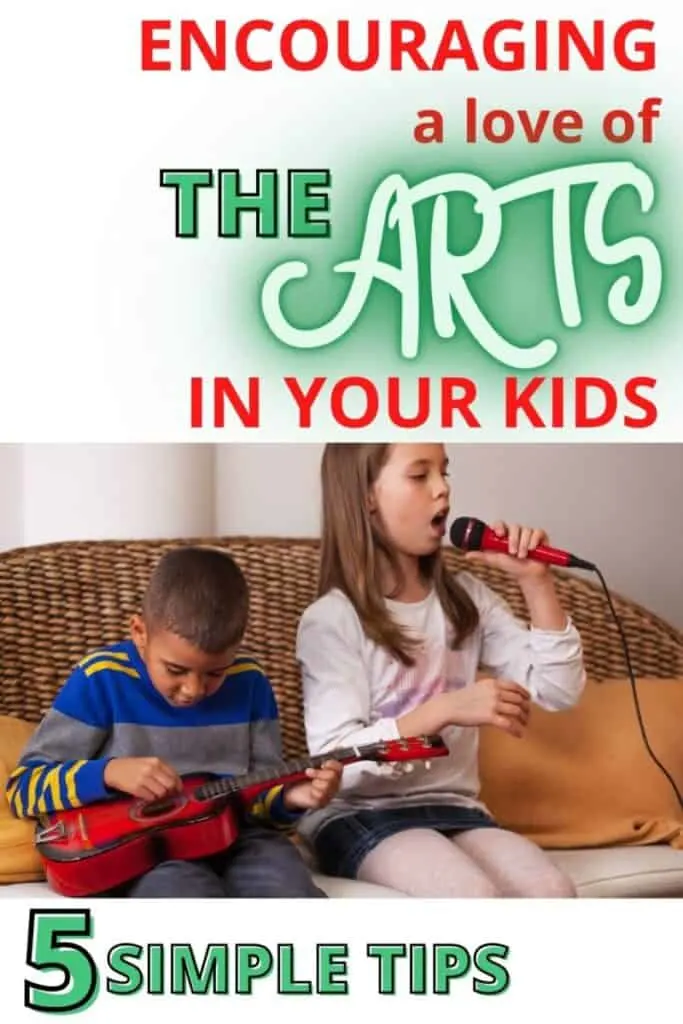 5 Ways to Encourage a Love for the Arts in Your Child 2 boy playing guitar and girl singing while learning to love the arts