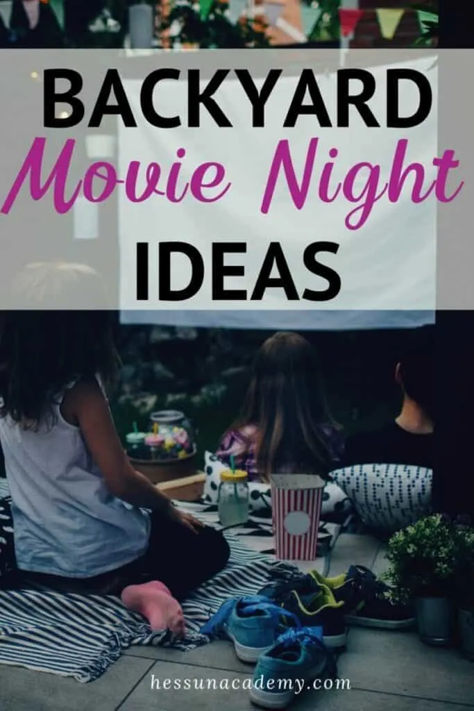 Backyard Movie Night Ideas 23 two girls enjoying a backyard movie night
