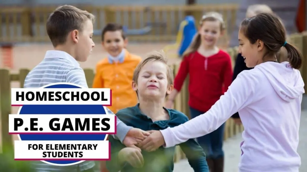 Homeschool P.E. Games for Elementary Students 1 elementary kids playing the p.e. game red rover