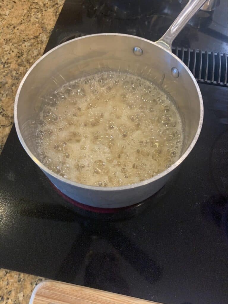 saucepan of homemade pop rocks mixture