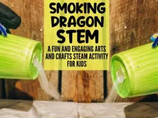 green styrofoam smoking dragon STEM projects