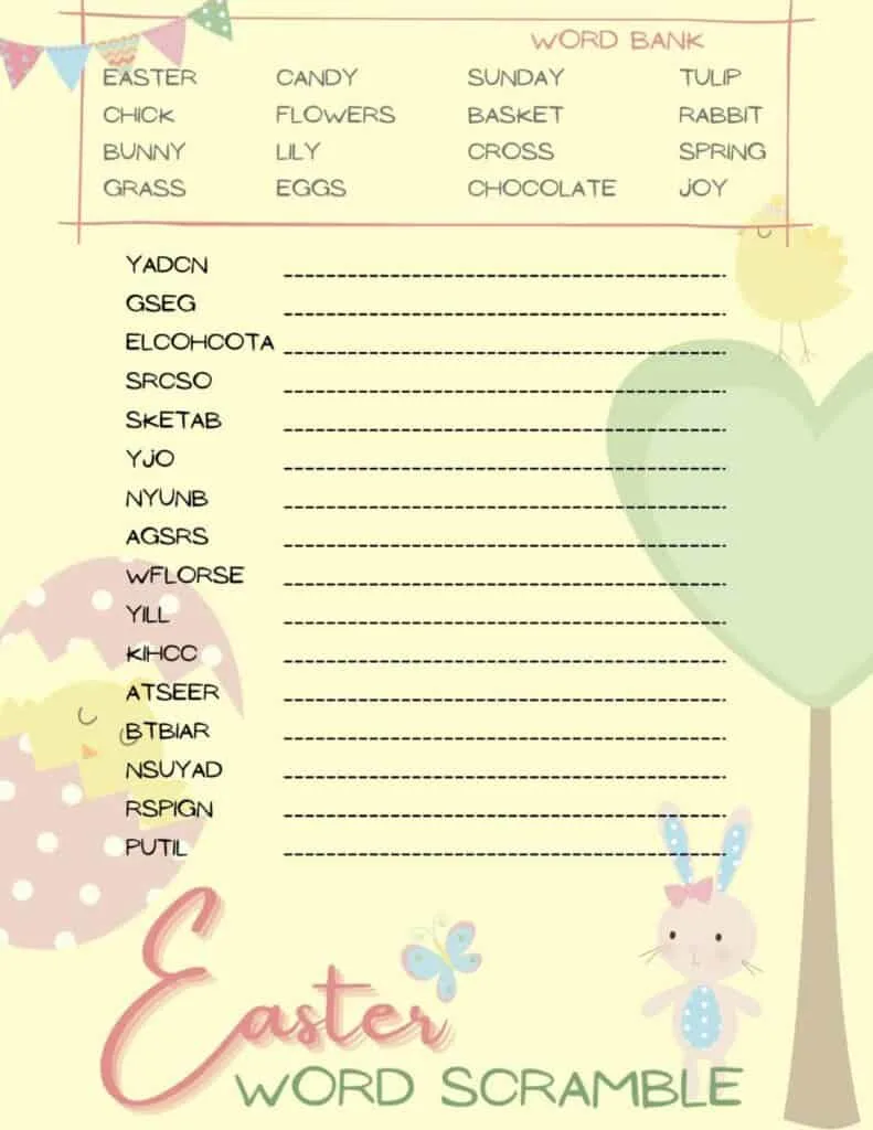 Free Easter Printables For Kids to Enjoy 3 Free Easter Printables For Kids to Enjoy 2