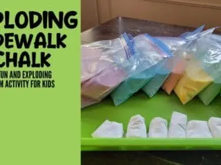 bags filled with colorful exploding sidewalk chalk