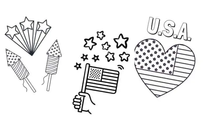 patriotic clip art free coloring pages