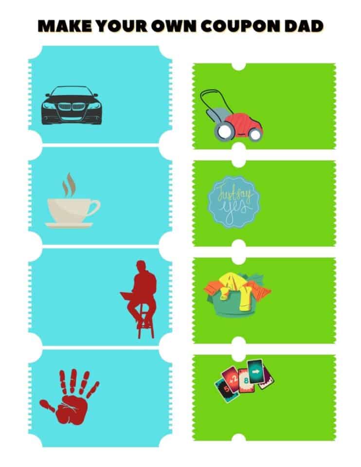 Free Printable Father's Day Coupon Book - Hess UnAcademy