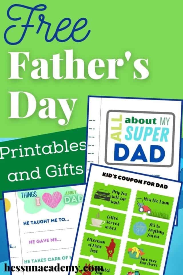 Free Father's Day Printables | A Fun Collection for Kids - Hess UnAcademy