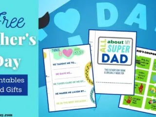 preview of fun and free Father's Day printables from kids
