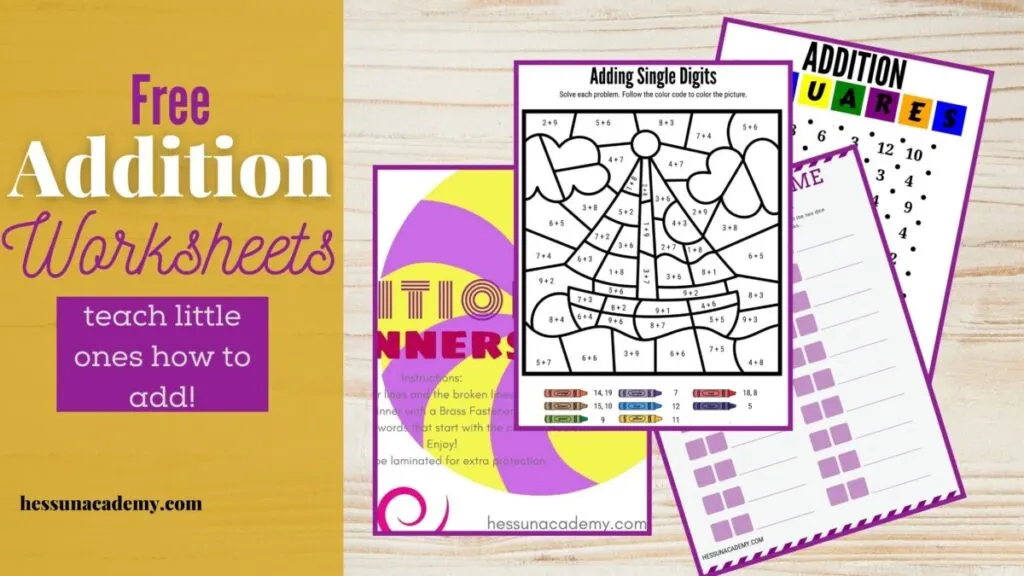 Free Addition Worksheet Printables 1 free addition worksheet printables for first grade