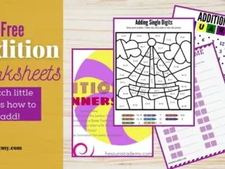 free addition worksheet printables for first grade