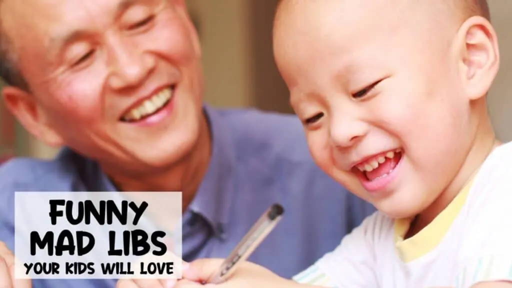 Funny Mad Libs Printables 1 dad and son laughing at some funny mad libs printables