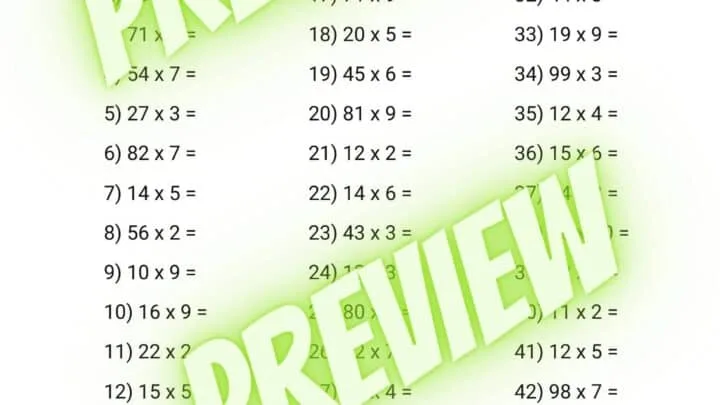 free multiplication facts worksheets for printing hess un academy