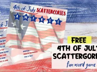 free 4th of july scattergories printables lain out