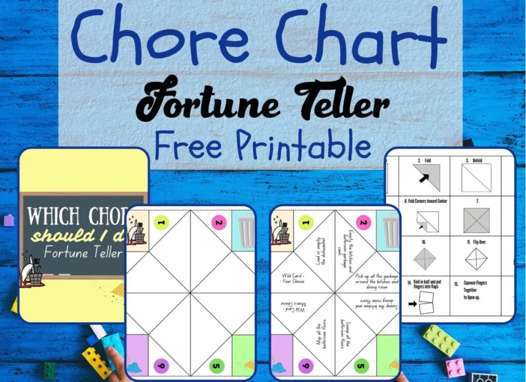 Free Printable Chore Chart Fortune Teller 1 Free Printable Chore Chart Fortune Teller 2