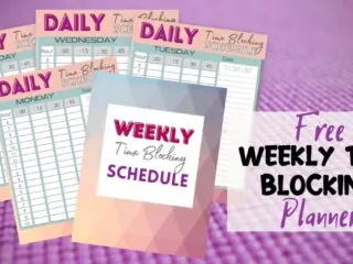 free weekly time blocking planners with a page for every day and hour