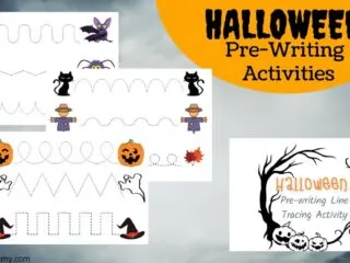 Halloween tracing worksheets