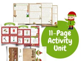 preview of the Elves and the Shoemaker Christmas craft activity unit