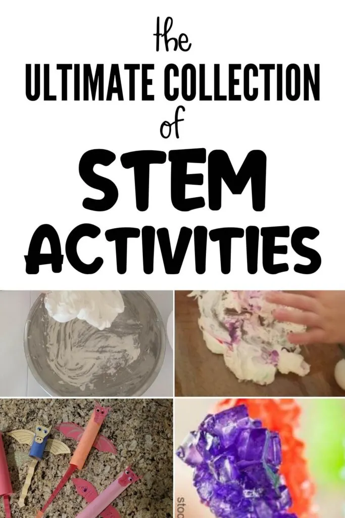 The Ultimate Collection of STEM Activities (100+ STEM Activities) 2 collage of various STEM activities