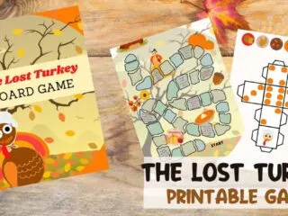 preview of the Lost Turkey printable Thanksgiving board game