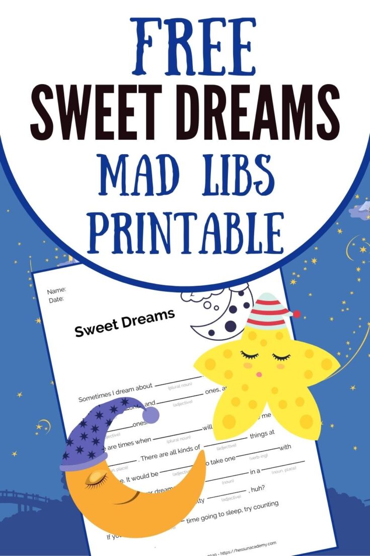 Free Sweet Dreams Sleepover Mad Libs Printable Template - Hess UnAcademy