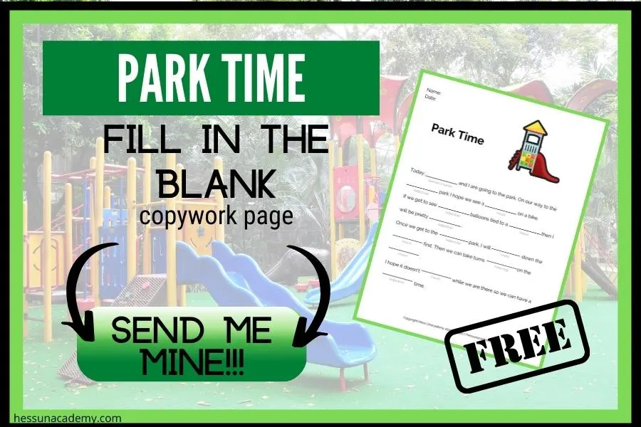 Free Park Mad Lib Printable 2 preview of a free park mad lib printable