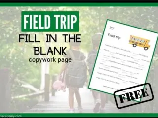 preview of a free printable Field Trip Mad Lib