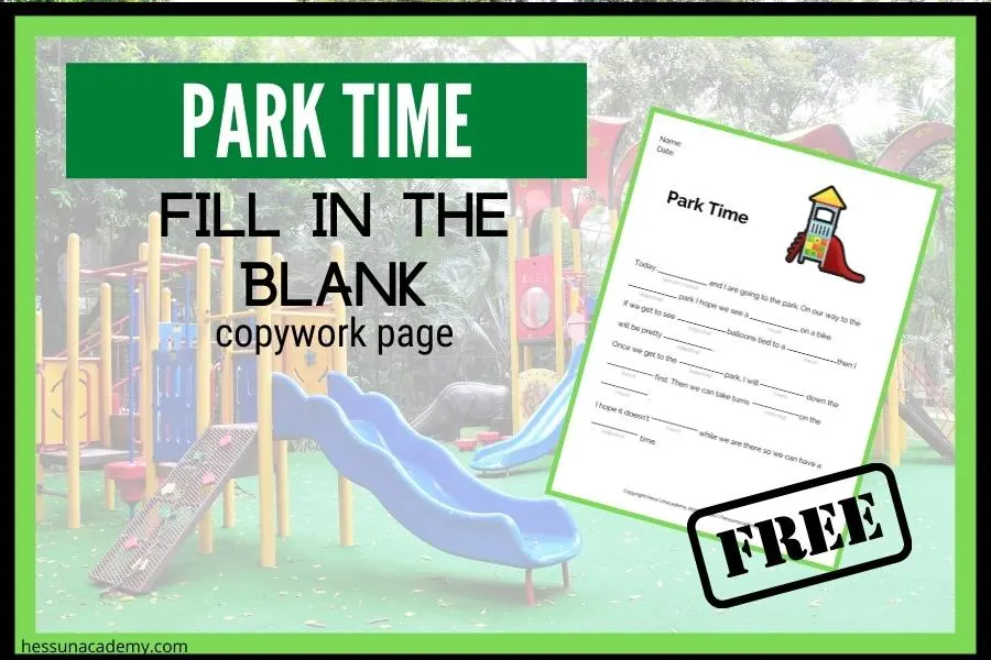 Free Park Mad Lib Printable 1 preview of a free park mad lib printable page