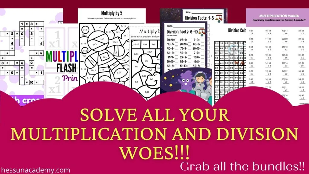 Free Multiplication Worksheets You Can Download Today 4 preview of the multiplication and division bundle of worksheets