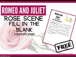 preview of the free romeo and juliet rose scene mad libs printable for middle school students