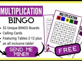 preview of free multiplication BINGO