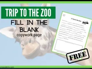 preview of a free zoo mad lib printable