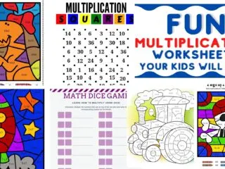 preview of some free fun multiplication worksheets for kids
