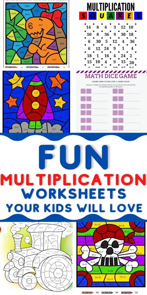 Fun Multiplication Worksheets Your Kids Will LOVE 2 preview of some free fun multiplication worksheets for kids