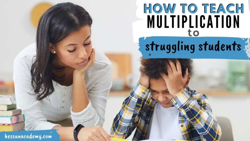 How To Teach Multiplication To Struggling Students 4 frustrated boy and his mother wondering how to teach multiplication to struggling students