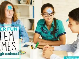 a group of teens playing fun STEM games for high school students